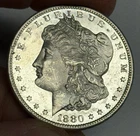 DMPL 1880-S Morgan Silver Dollar, U.S. $1 Coin MS UNC Deep Mirror Proof-Like
