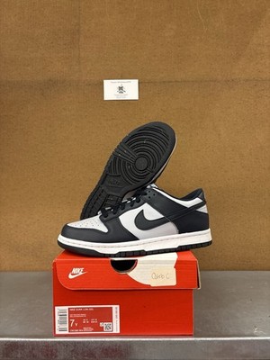Clean Nike Dunk Low GS Wolf Grey Dark Obsidian Navy CW1590-004 Kids 7Y