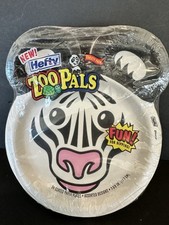 Hefty Zoo Pals Kids Paper Plates Original 2001 Vintage Assorted 24 Pack Sealed