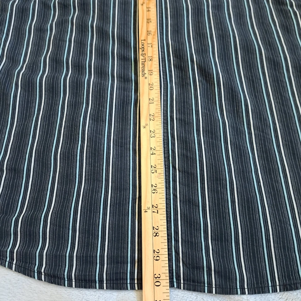 Camisa Rusty Para Hombre Grande Manga Corta Bolsillo Rayas Abotonada Patinador Surfista Y2K Foto 4 de 4