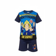 Tenue Été Garçon Sam le Pompier T‑shirt + Short 2‑6 Ans Neuf Sous Emballage