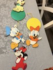Disney Wood Hanging Ornaments Mickey Minnie Donald Daisy Pluto 1984 — photo 2