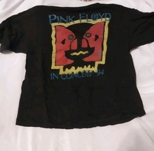 Vintage Pink Floyd World Tour 94 T-Shirt Size XL Black Double Sided Brockum