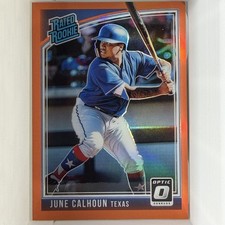 2018 Donruss Optic Willie (June) Calhoun #40 Orange Prizm 001/199 Rated Rookie
