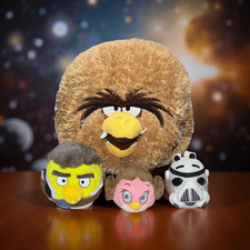4 Angry Birds Star Wars Chewbacca Chewey Han Solo Leia Storm Piggy Plush