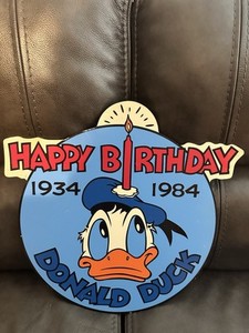 Rare Vintage 17.5 Inch Sign From Walt Disney World. Was On Display At The Park. 