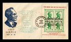 Dr Jim Stamps Philippines 1947 Napex 1c Manuel L Quezon Souvenir Sheet FDC