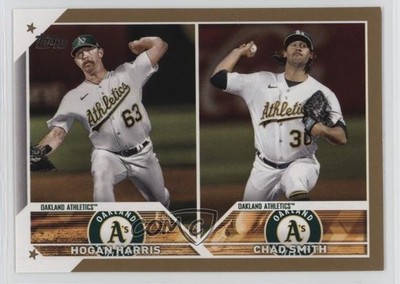 2023 Topps Update Rookie Combo Gold 288/2023 Hogan Harris Chad Smith #US49 0q1p