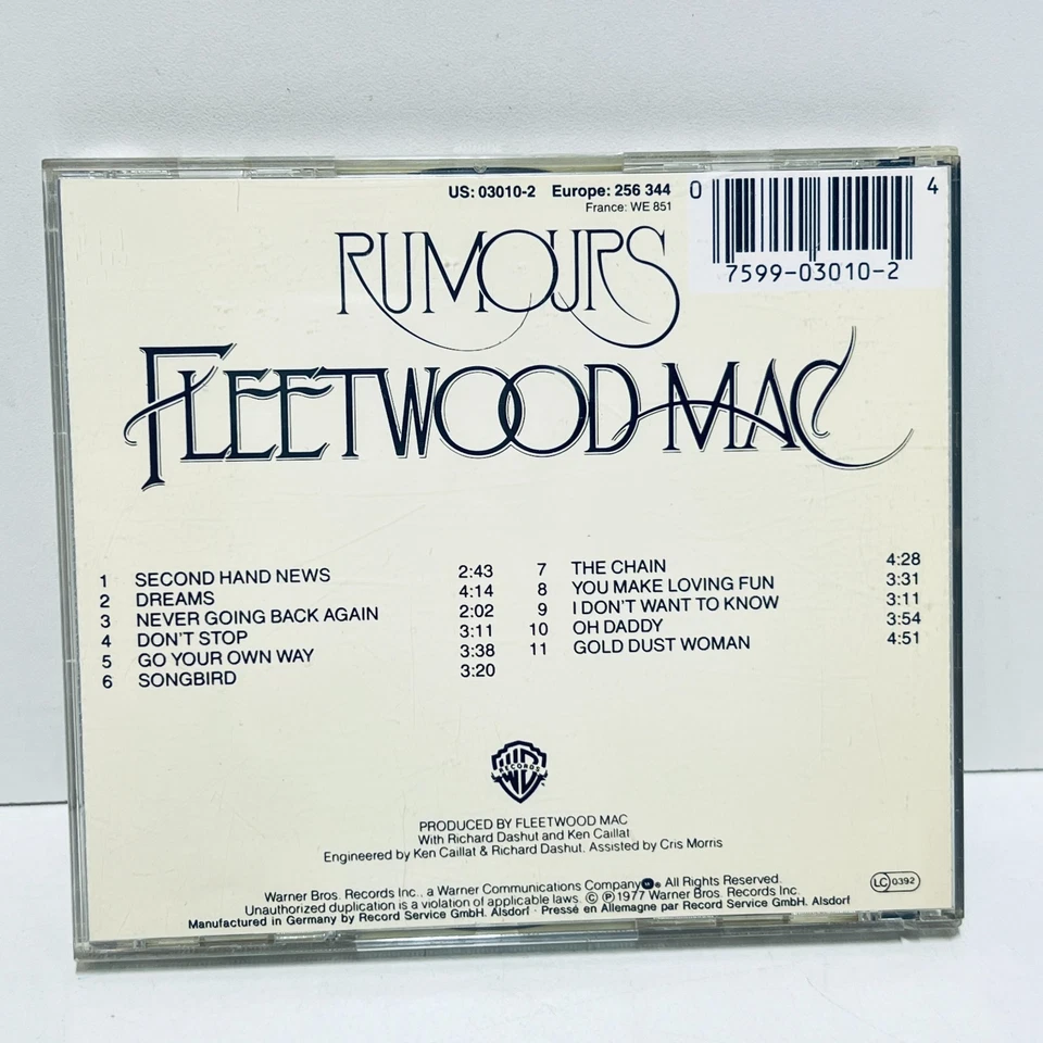 CD - Fleetwood Mac - Rumours - GUT #6253 - Bild 2 von 4