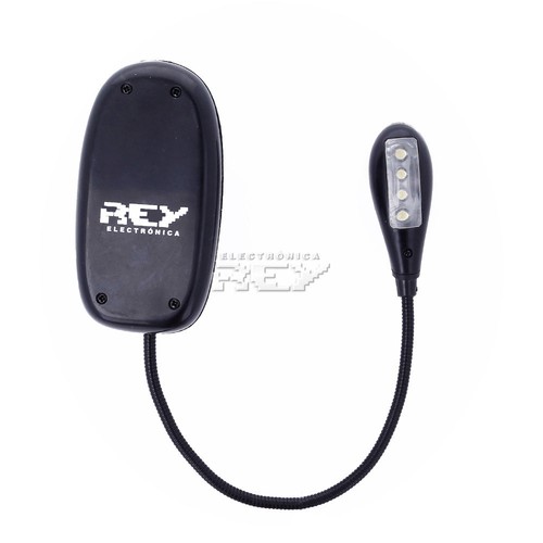 Lámpara Cuello Flexible 4 LED Lectura Libro Ebook Pinza Clip ENTREGA 24/48H h100 - Imagen 5 de 5