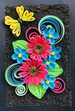 Paper Quilling handmade art making greeting, birthday cards, wall deco