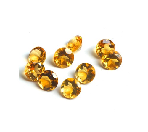 Natural AAA Citrine Cut Faceted Round Loose Gemstone For Making All Type Jewelry - Picture 12 of 13