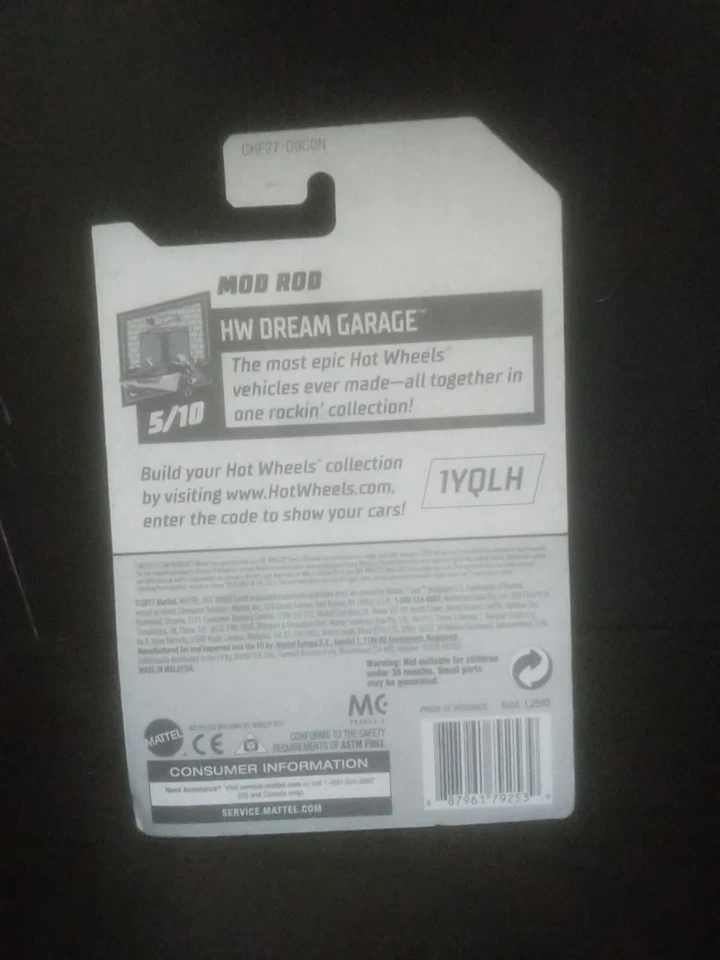 Hot Wheels Mod Rod -109/250 - 5/10 - Black - Red Line Wheels ~ trl8#28 - Image 2 of 2
