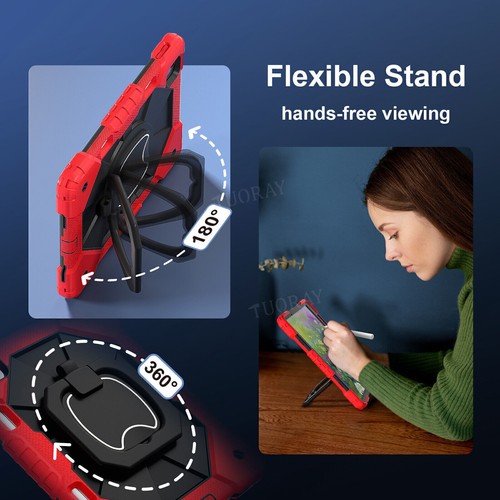 Case For iPad 6/7/8/9/10th Air 6 5 4 Pro 11 2024 Shockproof Rugged Stand Cover - Afbeelding 67 van 174