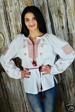 Ukrainian embroidered traditional shirt for ladies, blouse, sorochka vyshyvanka