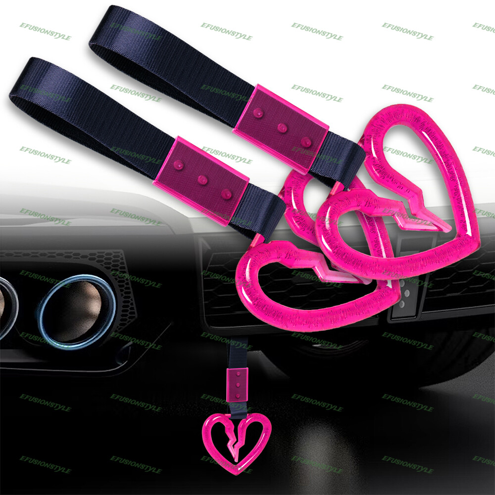 アクセサリー rika Pink Crystal S Broken Heart JDM Ring Tsurikawa Car Subway