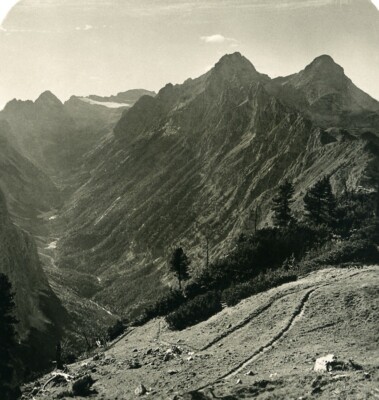Deutschland Bayerische Alpen Regenhal alte NPG Stereoview Foto 1906