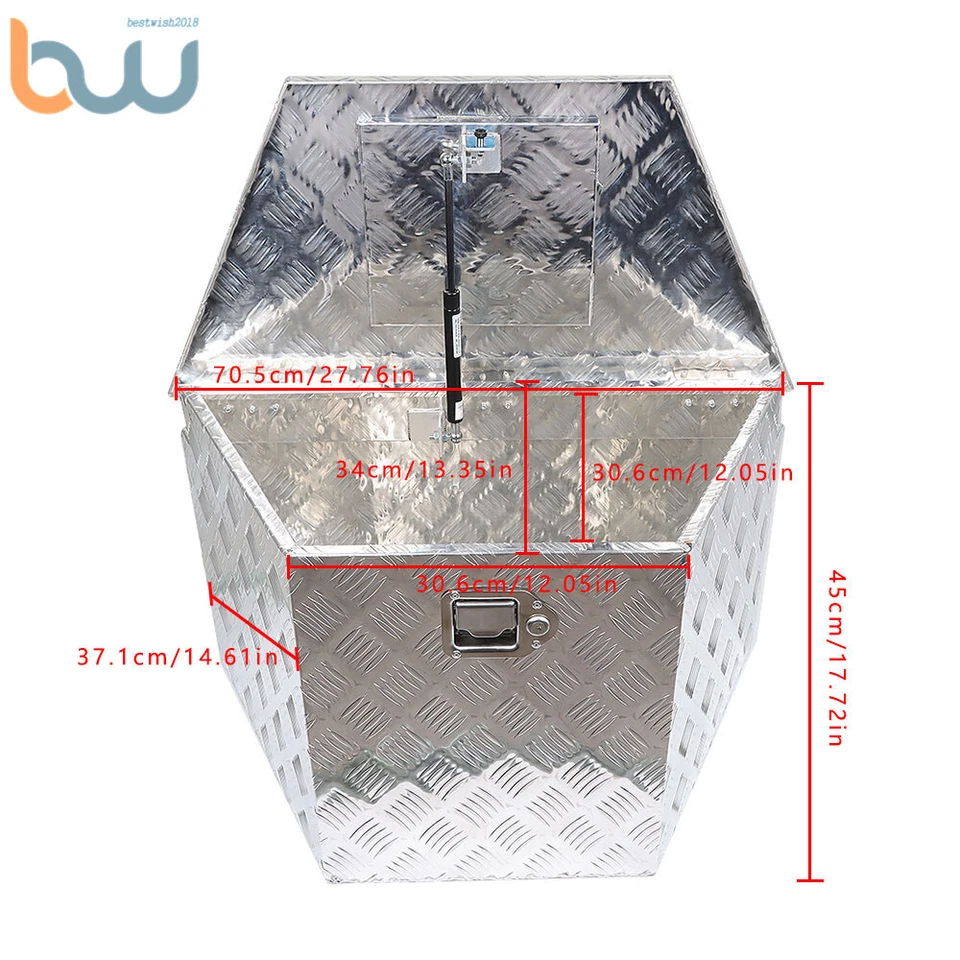 29" x 15" x 18" Aluminum Trailer Tongue Storage Tool Box for Truck Pickup RV ATV - Imagem 4 de 4