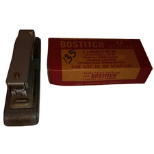 Vintage Bostitch B8 Metal Stapler with Box of B8 Staples
