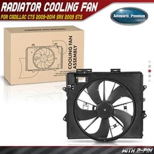 Radiator Cooling Fan Assembly w/ Shroud for Cadillac CTS 2009-2014 SRX 2009 STS