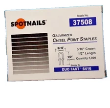 SPOTNAIL 37508 Similar to DUO FAST 6416 Chisel Point 5,000 Galvanized 3/16"C