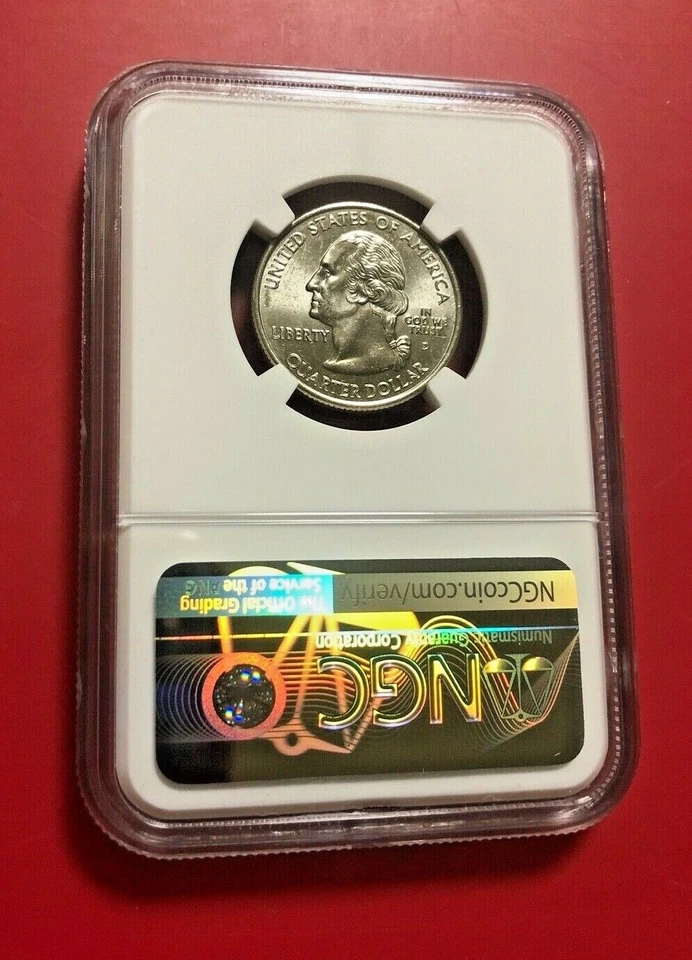 2002 D 25 CENTS INDIANA NGC MS 66 - Image 2 of 2