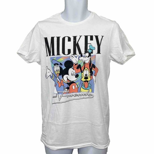 NEW! Mickey Mouse And Friends T Shirt /Men’s (S) White Disney 100% Cotton NWT
