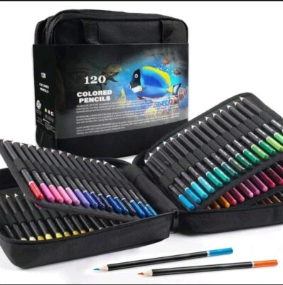 Professional Colouring Pencils Oil Based Set 120 With Carrying Case