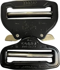AustriAlpin 50mm 2" Black Cobra Buckle - Male Adjust Female Fixed FC50KVV-XL