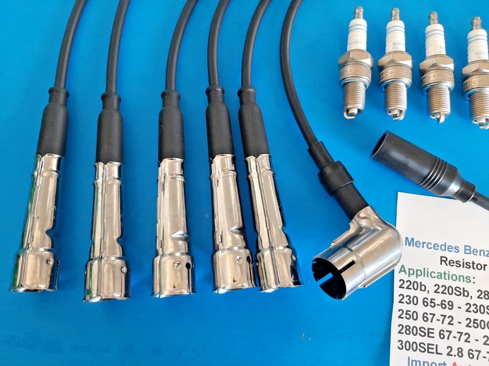 Juego de cables de encendido Mercedes Benz 220b,Sb, SE, 230SL, 250SL, 280SL, 300SEL 2.8 Foto 4 de 4