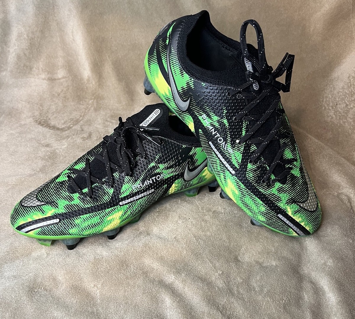 Men Nike Phantom GT2 Elite SW SG-Pro AC Black Green Cleat DO2497