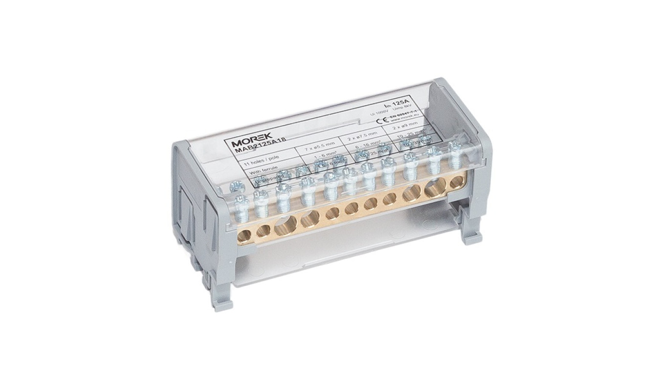 Distribution and distribution block MOBLOCK 2-pole 1000V, 125A-11 2x35mm2 /T2UK