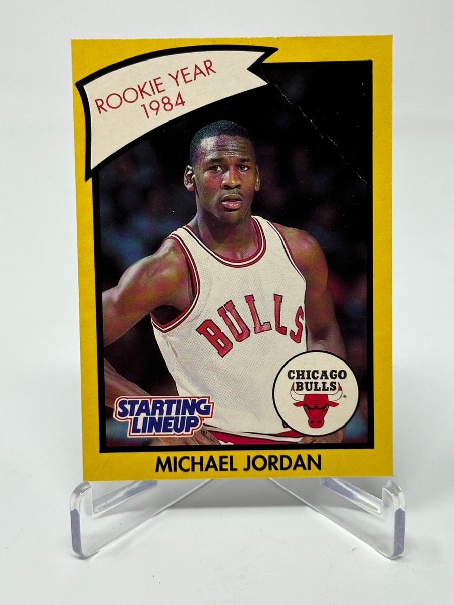 1990 Kenner Starting Lineup Michael Jordan Rookie Year Card Only 