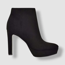 Nine West Women's Black Glowup Platform Dress Booties Shoes Size 9.5