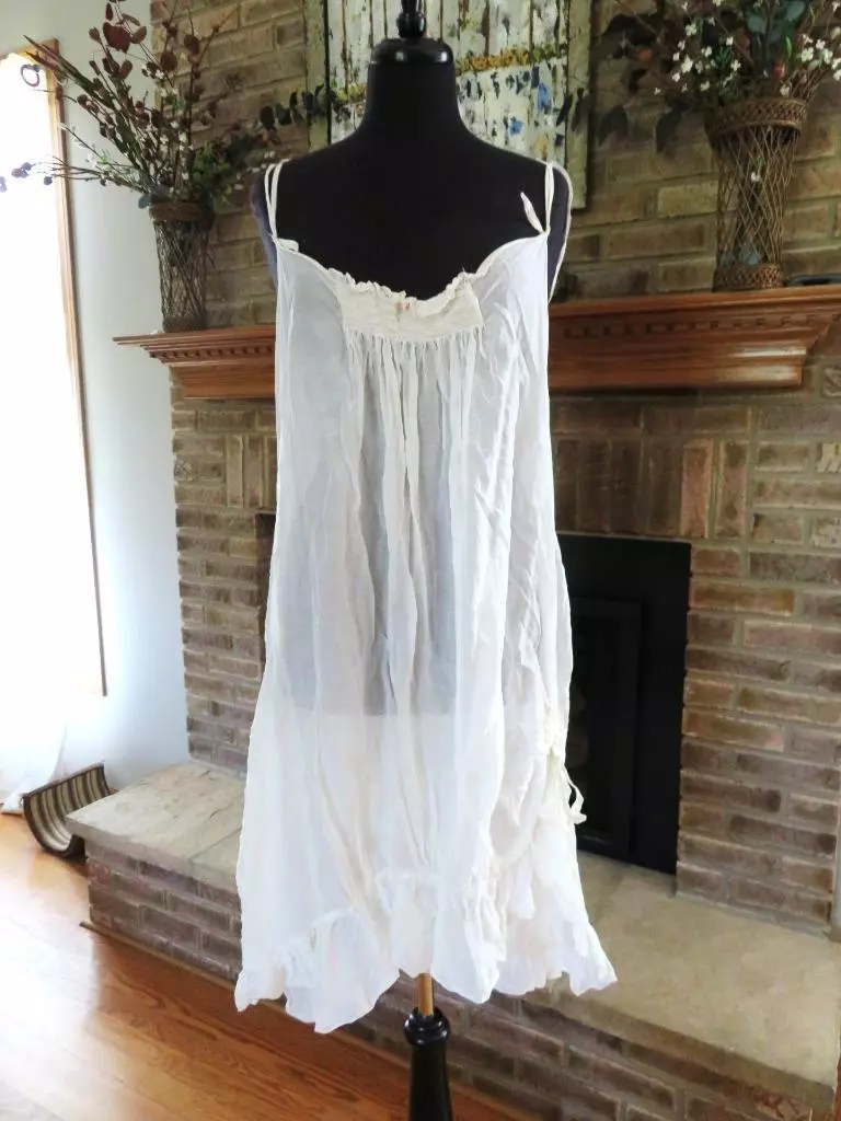 White cotton cheap slip dress