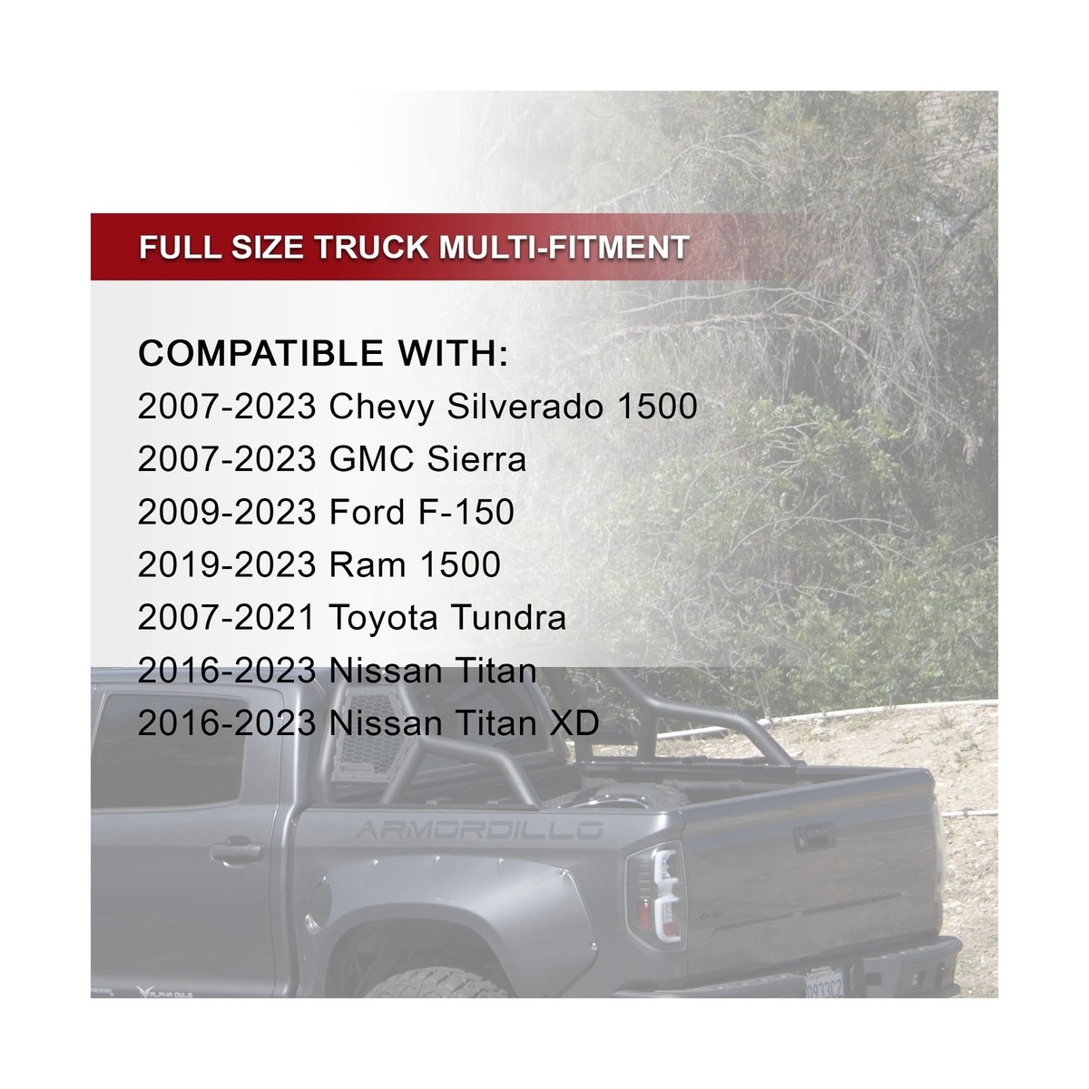 Fit Roll Bar Chase Rack Bed Sport Bar For Full Size Trucks Silverado