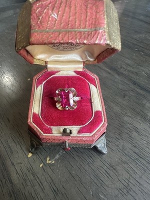 Vintage 14k Gold Lab Created Rubin Ring 3,2 Gramm 