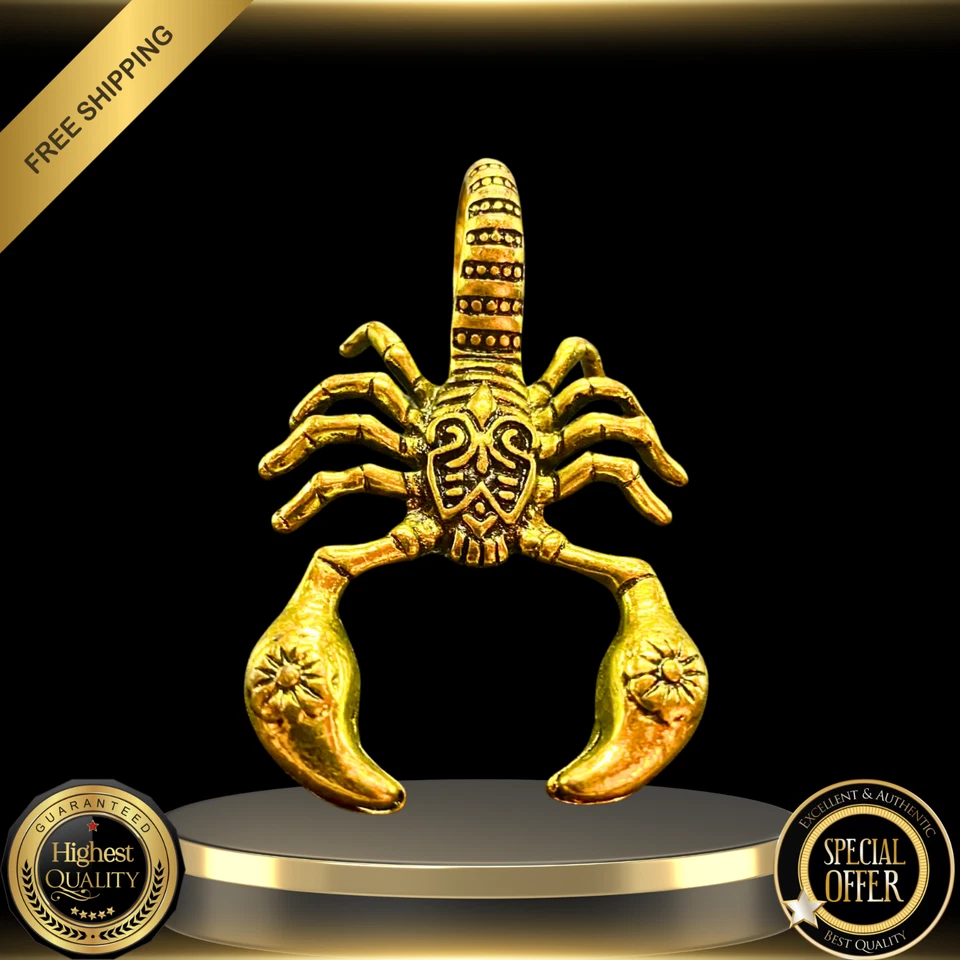 Роскошный смелый золотой и черный тон скорпион подвеска - унисекс хип-хоп Streetwear - Изображение 4 из 4