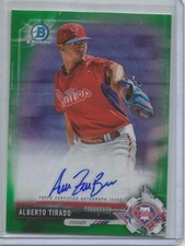 Alberto Tirado 2017 Bowman Chrome Green Refractor Autograph Rookie #25/99