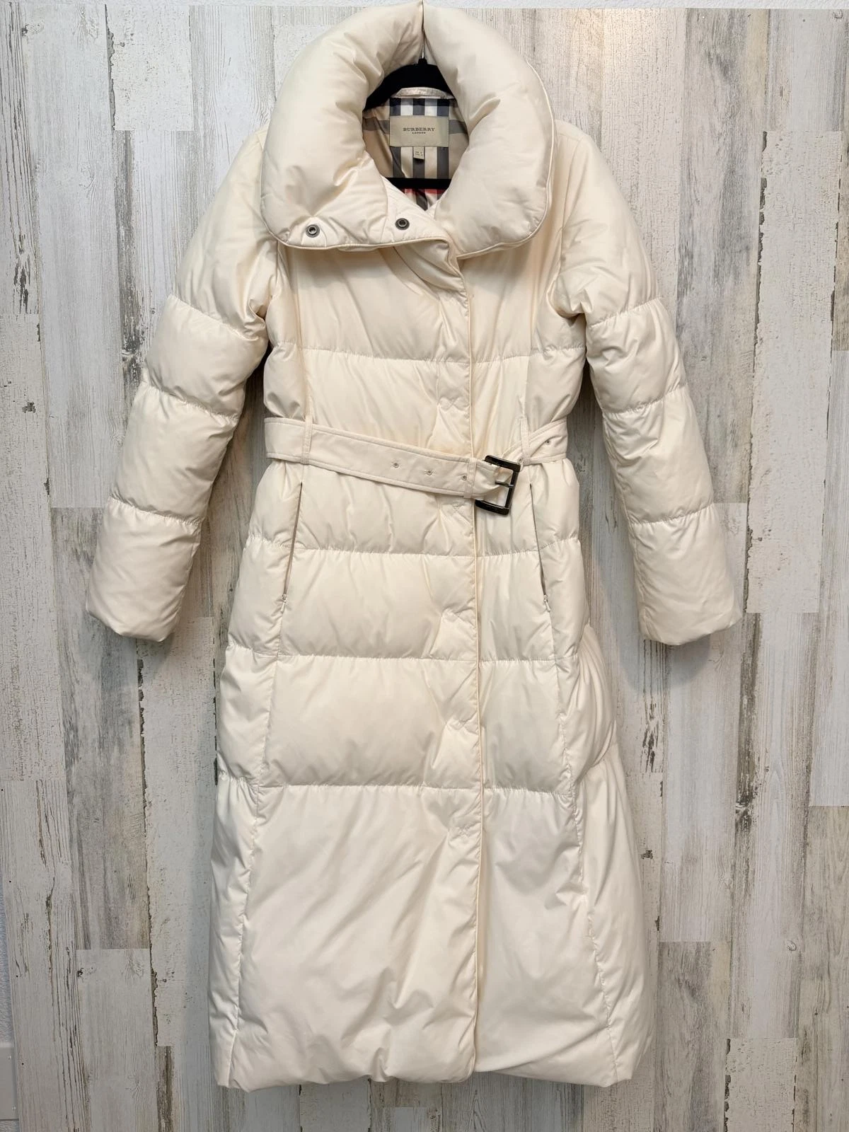 Burberry — Authentic Burberry London Belted Down Puffer Coat Nova Check Women’s Jacket