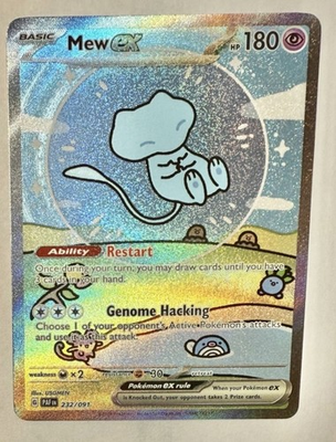 #ad Bubble Mew EX 232 091 SIR Paldean Fates Grading Candidate Rare Card $1049.49