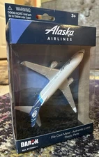 DARON TOYS ALASKA AIRLINES BOEING 737 MINIATURE AIRPLANE 5" WINGSPAN DIECAST