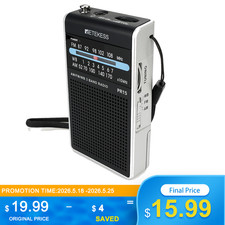 Emergency Weather Radio PR15 Pocket AM FM WB NOAA Radio Portable For Camping