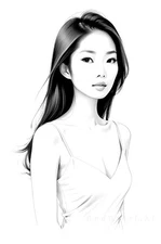 Minimalist Portraits Elegant Female Portrait Canvas Wall Art Picture