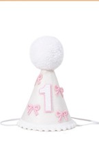 Half Birthday Hat - Bow Cake Smash Crown for 1 Year Old Baby, Mini Photo Prop
