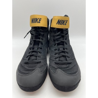 Nike Inflict 3 Wrestling Boxing Shoes Black Gold 325256-004 Men\'s Size 14 Nike Inflict 3 Black Gold Swoosh Boxing Wrestling Shoes  main image 4