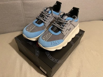 Original VERSACE Chain Reaction Sneaker blau weiß Gr. 44 *TOP*