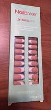 NailBoxie Pink French square tip Artificial Nail Tips 150pcs 15 Sizes