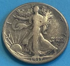 1917-S Obverse San Francisco Walking Liberty Silver Half Dollar 50C Fine