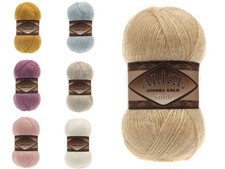 ALIZE Angora Gold Simli Wolle Mischgarn Lurexfaden Glitzer 100g (Farbauswahl)